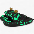 Chaussons Requin Phosphorescents - Sandales Amusantes Et Douillettes Pour La Nuit D'Halloween - Helder Zwart