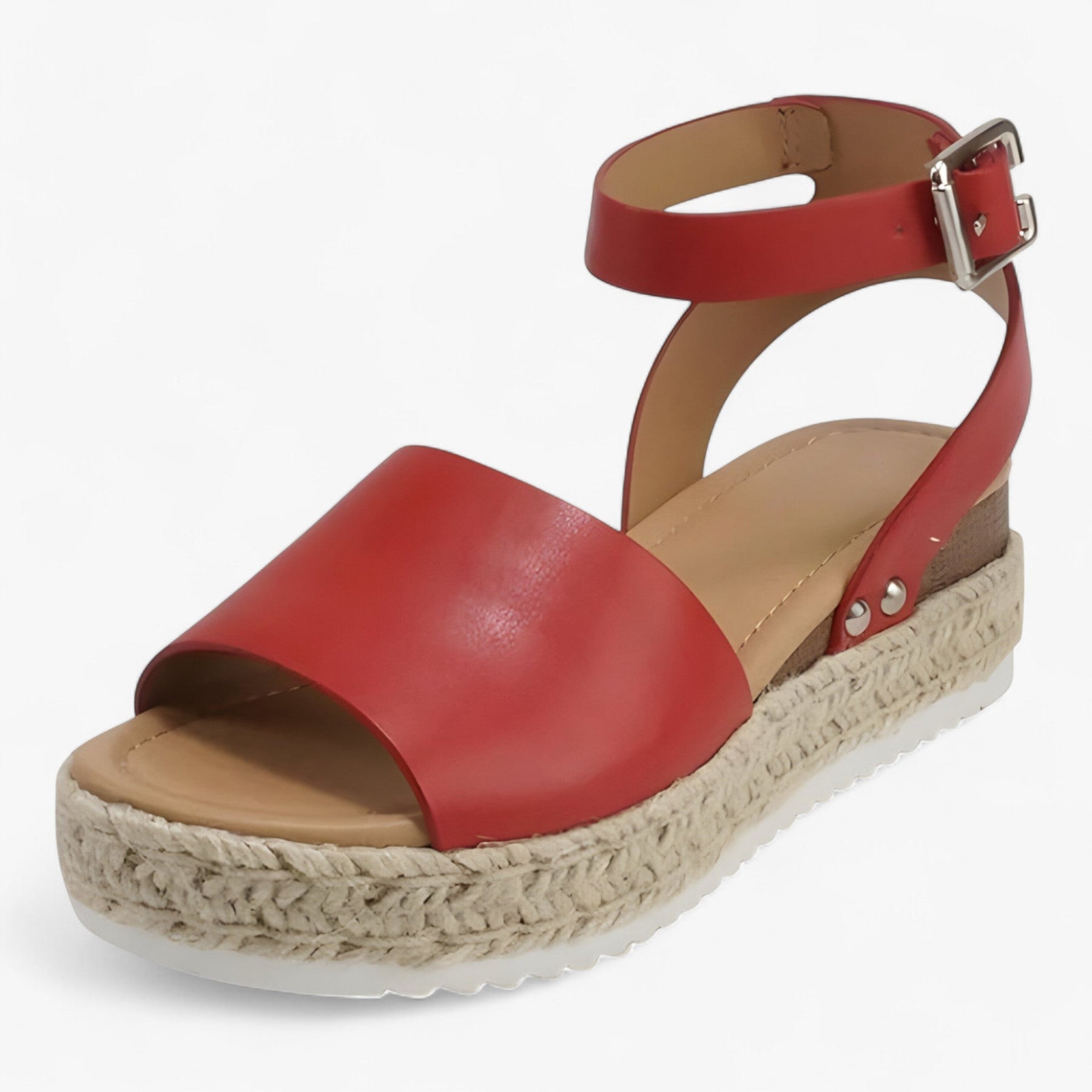 Veelzijdige Dames Espadrille Sandalen van Beige Canvas met Comfortabele Sleehak