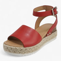 Veelzijdige Dames Espadrille Sandalen van Beige Canvas met Comfortabele Sleehak