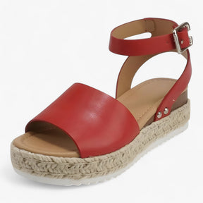 Veelzijdige Dames Espadrille Sandalen van Beige Canvas met Comfortabele Sleehak