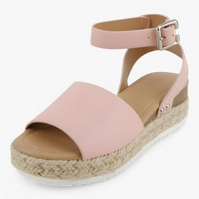 Veelzijdige Dames Espadrille Sandalen van Beige Canvas met Comfortabele Sleehak