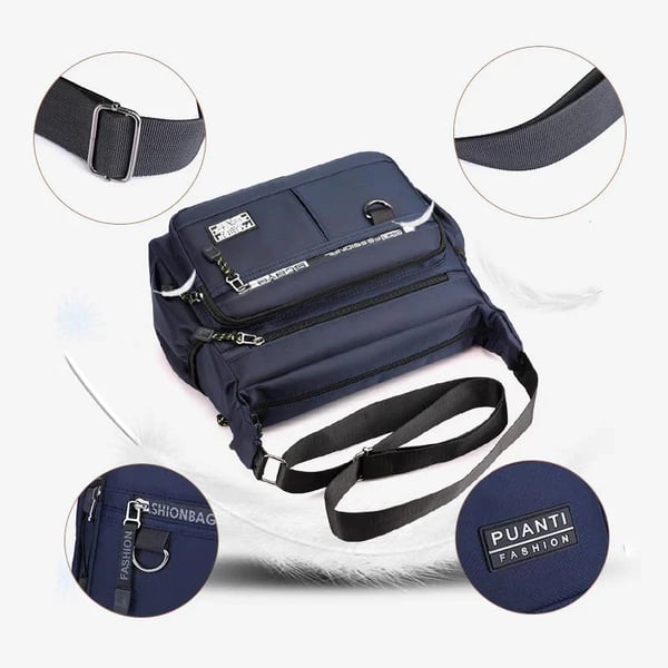 bags : Schoudertas Blauw - EasyCarry - Grote Capaciteit Crossbody in van Pantino