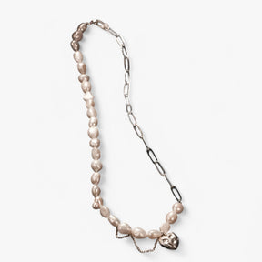 Necklace : Ketting Zilver - Hartparel Asymmetrische in van Pantino