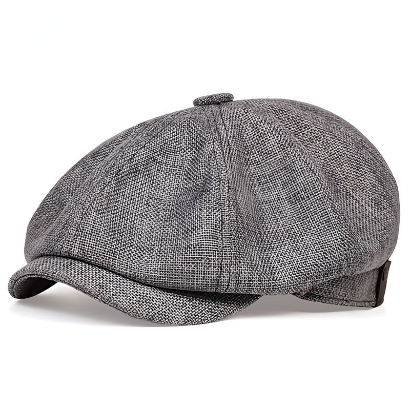 Hat : Cap Heren Zwart - Herencap van Retro Linnen voor Luchtige Lente - En Zomeroutfits in van Pantino
