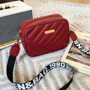 bags : Crossbody Tas Zwart - S.f.y. - Vierkanten in Rood van Pantino