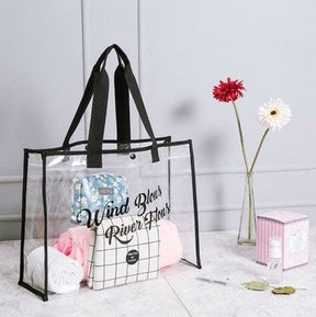 bags : Strandtas Transparant - Pvc in Zwart van Pantino