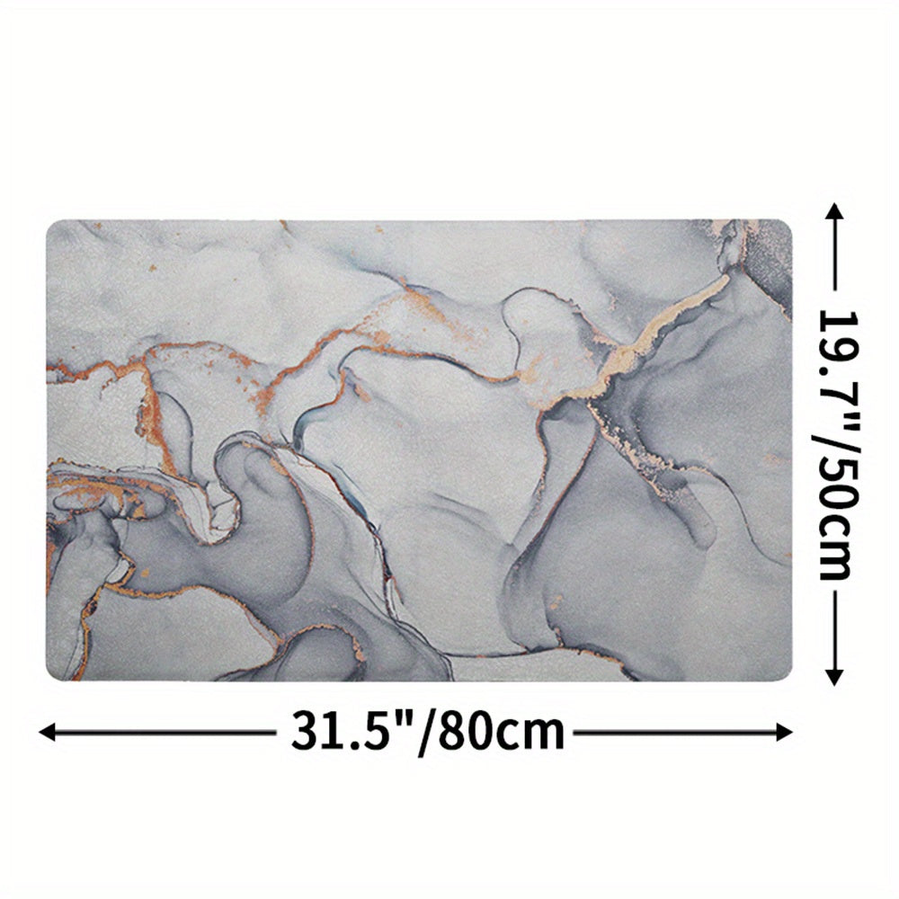 home & garden : Antislipmat Marmerpatroon - Marble - Donkergrijs in Marble-Lichtgrijs 50*80 cm van Pantino
