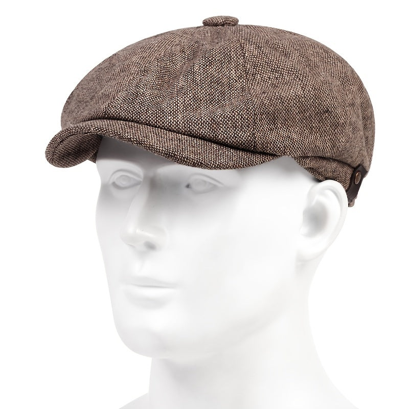Beret : Baret Heren Donkergroen - Graan Geruite Vintage Mode Muts , Ideale Keuze voor Geschenken in van Pantino