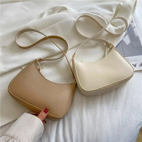bags : Sara Leather Underarm Bag - Khaki in van Pantino