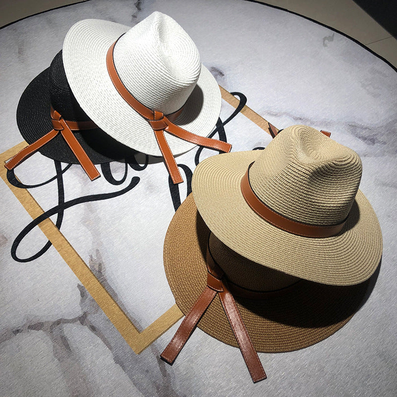 Straw Hat : Zonnehoed van Stro - Wit in van Pantino
