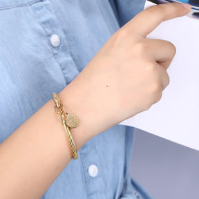 Bracelet : Bedelarmband Heilige Benedictus Goudkleurig - Religieuze Heren/Dames Armband in van Pantino