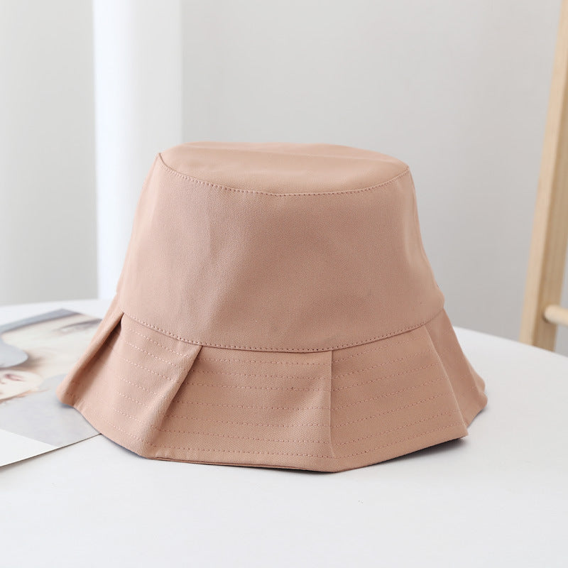 Bucket Hat : Zomer Solid Bucket Hat - Geel in Oranje van Pantino