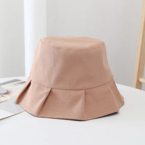 Bucket Hat : Zomer Solid Bucket Hat - Geel in Oranje van Pantino