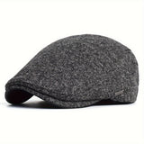 Chapeau newsboy chaud, casquette cabbie, chapeau Gatsby vintage - Noir
