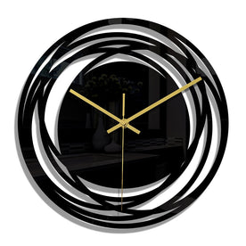 wall clock : Moderne Wandklok "ZwartElegantie" - Stijlvol Zwart Horloge - Brengt een Vleugje Elegantie in Elke Kamer in van Pantinoshop
