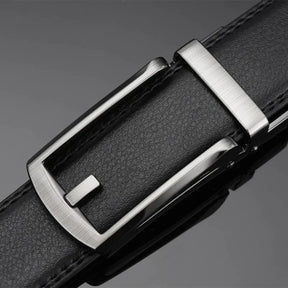 Belt : Riem Heren Zwart - PremierBelt - Verstelbare Schuifriem Zonder Gaatjes in van Pantino
