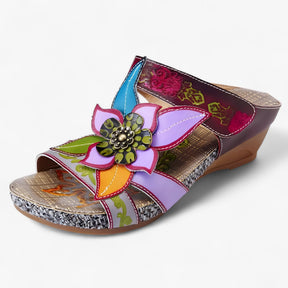 Sandals : Sandalen Bohemia - Blauw Bali in Grijs Suède van Pantino