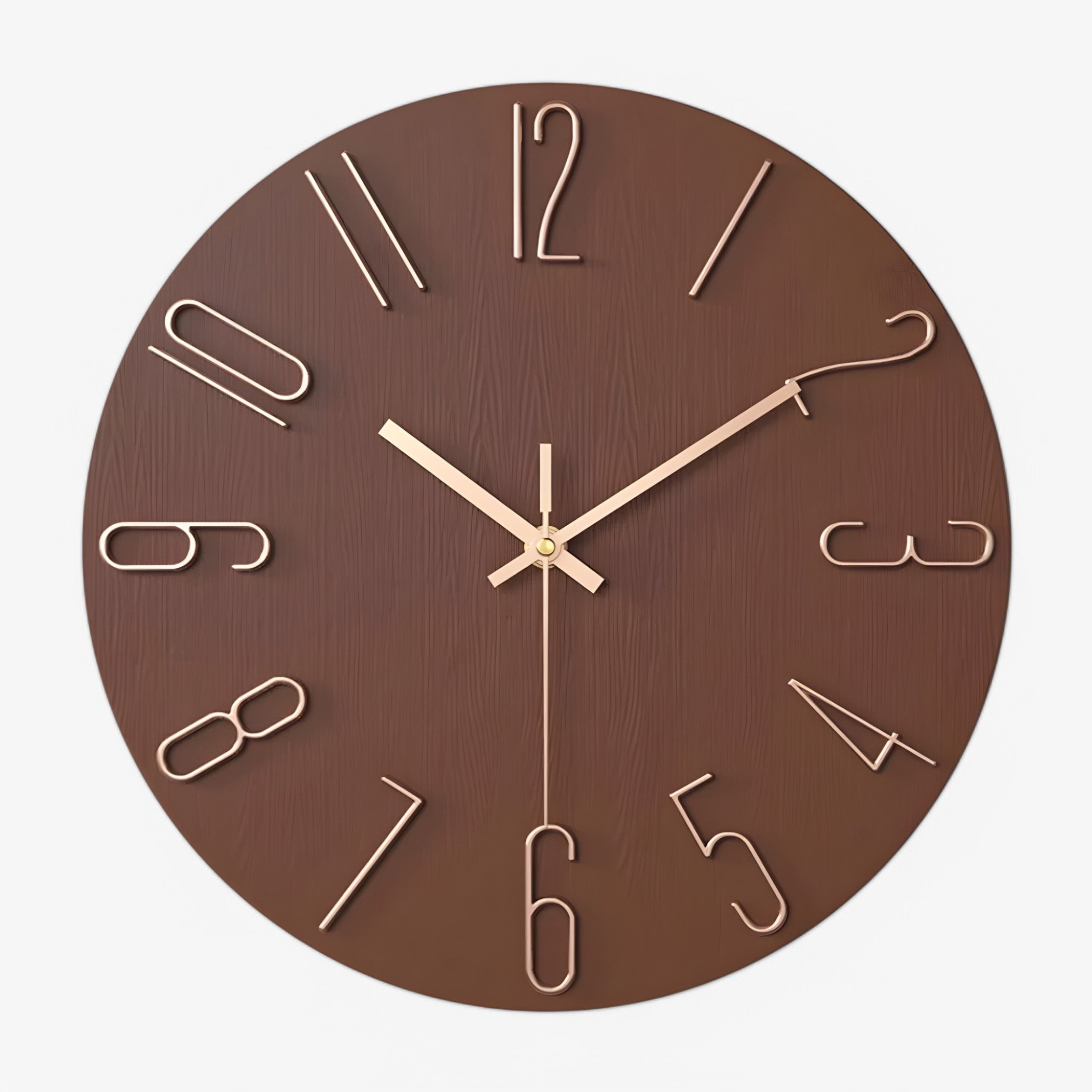 Wall Clocks : Wandklok Modern Stil Heren Design, Groot 60cm, Zwart Metaal in Marron van Pantinoshop