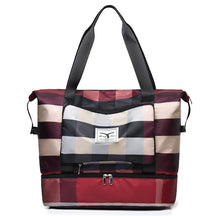 bags : Grote Travel Tas Blauw - Ruimtelijk Waterdicht Reizen - Nylon in Rood van Pantino