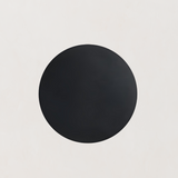 Round Black Leather Mousepad - Desk Accessory - Minimalist