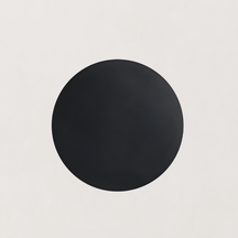 Mouse Pad : Ronde Muismat Leer Zwart - Bureauaccessoire - Minimalistisch in Zwart van Pantino