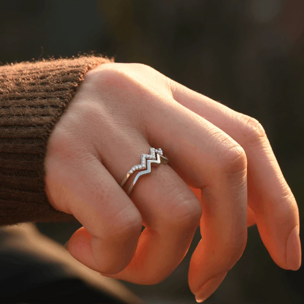 Ring : Dochter Ring - Speciaal Cadeau Moederliefde - Verstelbaar Zilver in van Pantino
