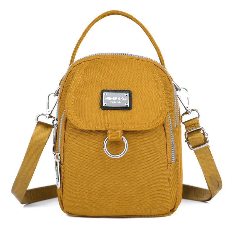 bags : Crossbody Tas Blauw - PhoneBag - Telefoonhoesje met Rits voor in Gul van Pantino