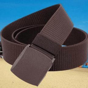Belt : QuickSnap Riem - Een Riem die Écht Doordacht Is. - Zwart in Bruin van Pantino
