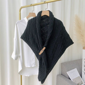 Scarf : Sjaal Dames Zwart - Fine Knitted Scarf - Driehoekige Modesjaal voor in van Pantino