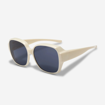Clip-On Sunglasses : Overzet Zonnebril Gepolariseerd Beige UV440 - Comfortabel & Stijlvol voor Brildragers in Crema Pro van Pantino