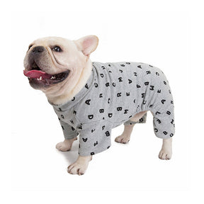 pets : Gezellige Fleecehondenhoody met Vier Poten en Letteropdruk - Roze in Grijs van Pantino