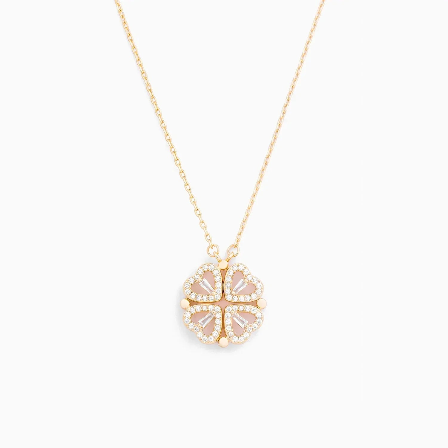 Necklace : Ketting Dames Goud - Magische "Lucky Heart" in Goud van Pantino