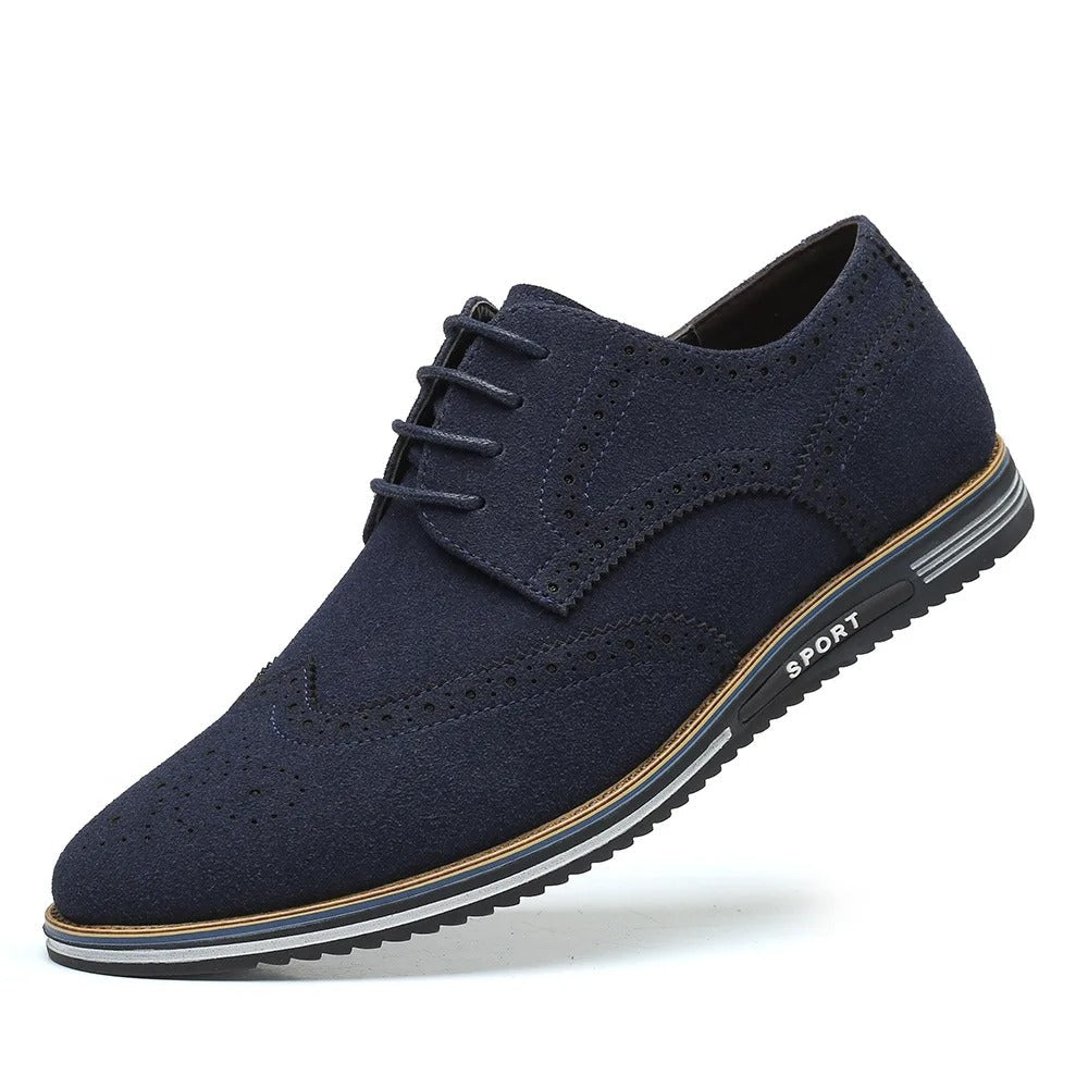 Loafers : Schoenen Heren Zwart - Suède Leren Veterschoenen Casual Donkerbruin in Donker blauw van Pantino