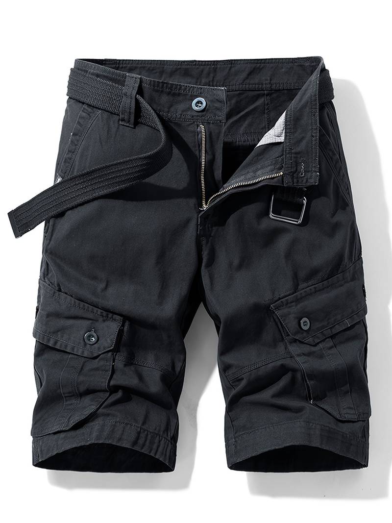Men's Shorts : Heren Shorts met Trekkoord - Zwart in Zwart van Pantino