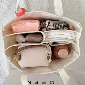 bags : Tote Bag Beige - ToteEase - Veel Opbergruimte voor Al Je Spullen in van Pantino