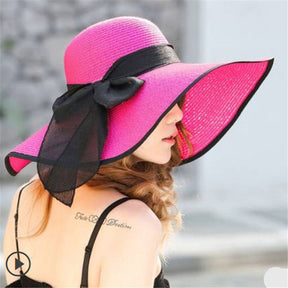 Sun Hat : Zomer Zonnehoed - Beige in Roze Rood van Pantino