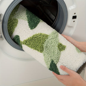 home & garden : Absorberende Badkamermat met Bladerpatroon in van Pantino