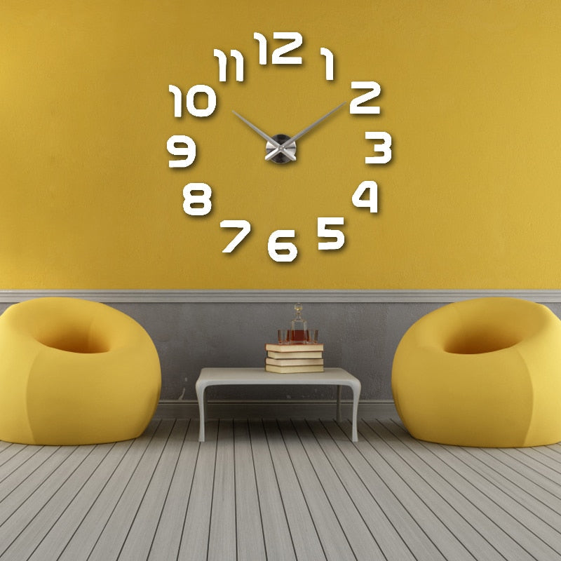 home & garden : 3D Wandklok Acryl - Modern design voor woonkamer - Groot, elegant en stil in van Pantino