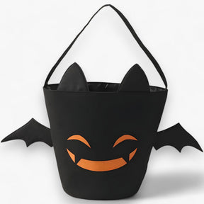 bags : Pumpkin Candy Basket - Leuke Mand voor Halloween-Feestjes en Cadeaus - Zwart in Zwart 2 van Pantino