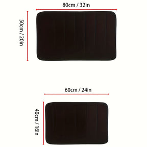 home & garden : Comfortabel en Sneldrogend Antislip Badmat - Machinewasbaar - Zwart in van Pantino