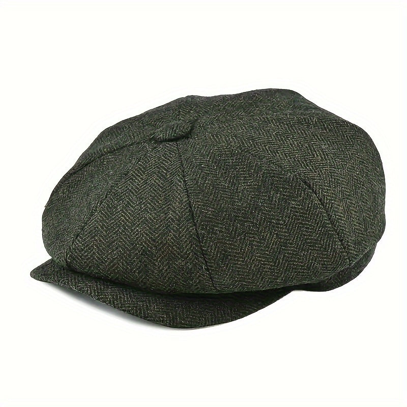 Beret : Baret Zwart - Een Lichte Uniseks Schildershoed, Vintage Britse Stijl in van Pantino
