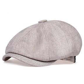 Hat : Cap Heren Zwart - Herencap van Retro Linnen voor Luchtige Lente - En Zomeroutfits in van Pantino