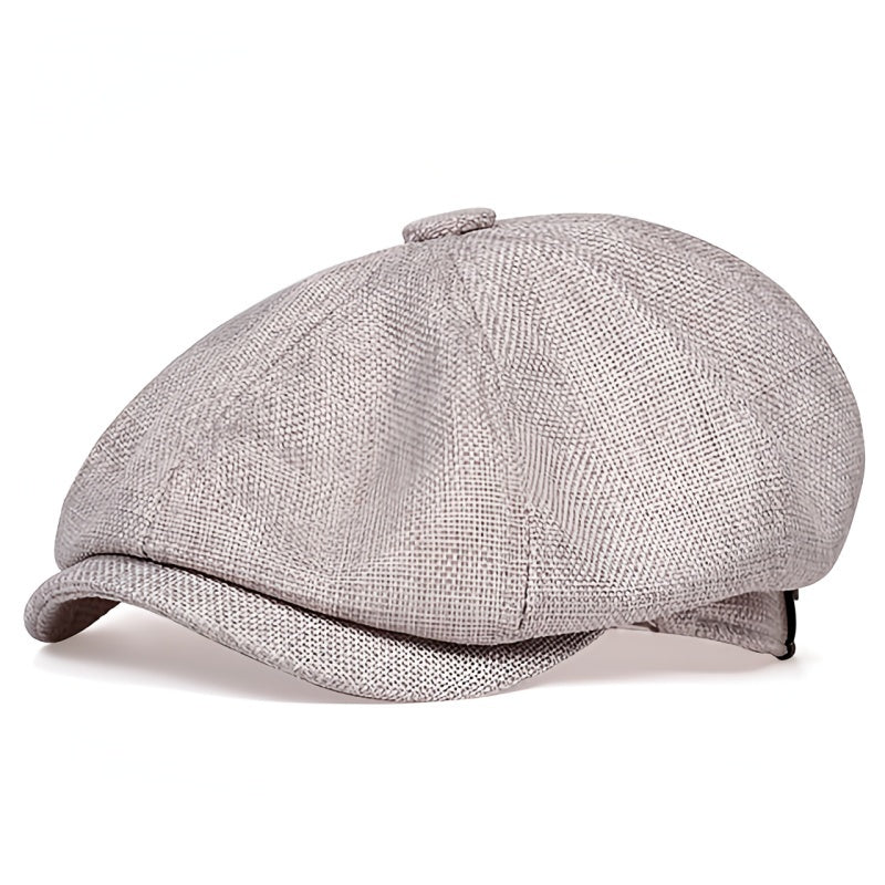 Hat : Cap Heren Zwart - Herencap van Retro Linnen voor Luchtige Lente - En Zomeroutfits in Grijs van Pantino