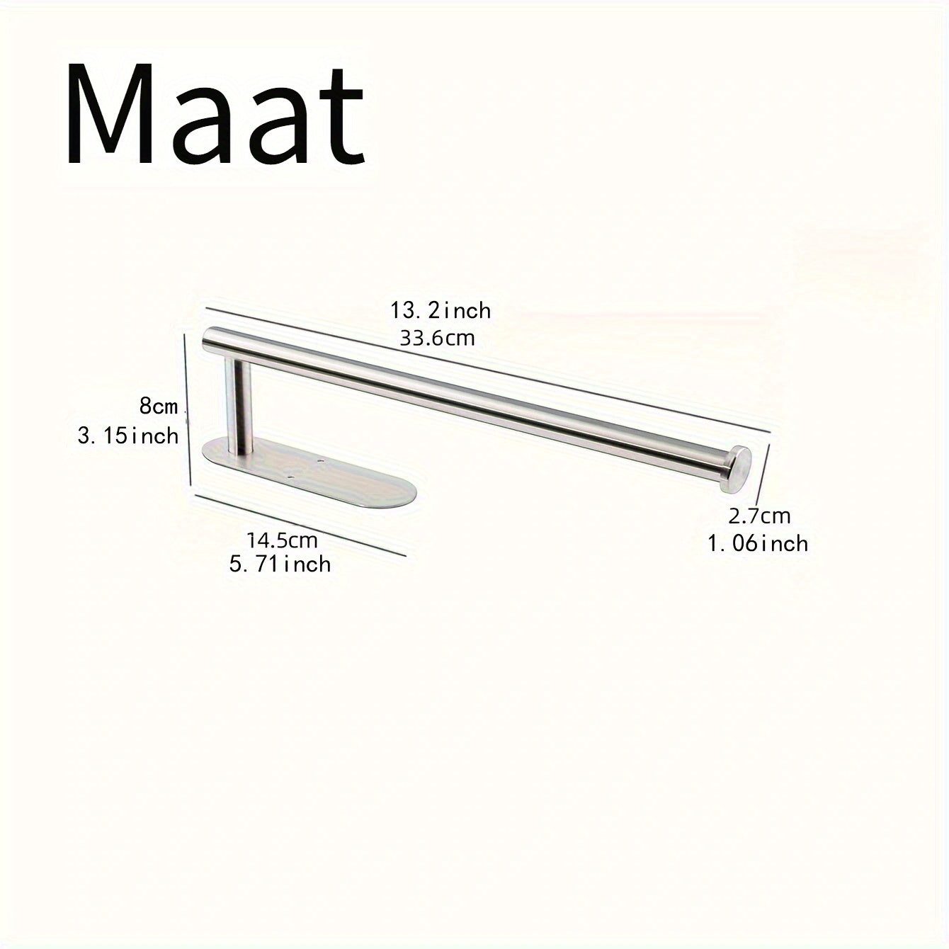 home & garden : Muur Gemonteerde Keukenrolhouder Roestvrij Staal - Zwart in Zilver van Pantino