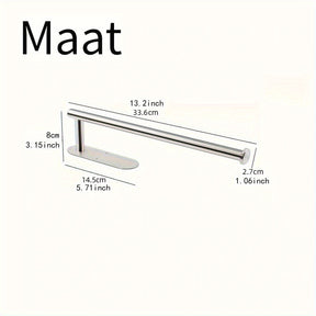 home & garden : Muur Gemonteerde Keukenrolhouder Roestvrij Staal - Zwart in Zilver van Pantino
