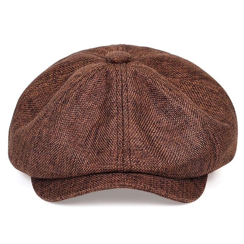 Hat : Cap Heren Zwart - Herencap van Retro Linnen voor Luchtige Lente - En Zomeroutfits in van Pantino