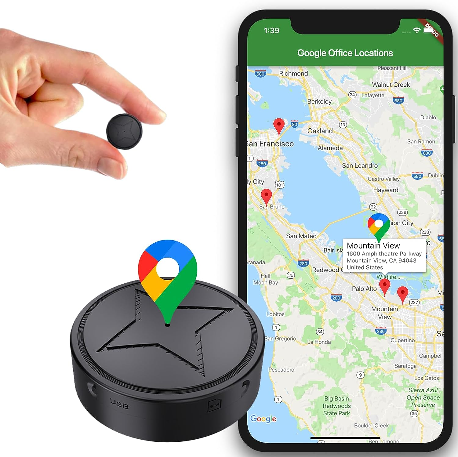 gadgets : EasyTrack - Kleine Draadloze GPS-Tracker met Magnetische Bevestiging in van Pantino