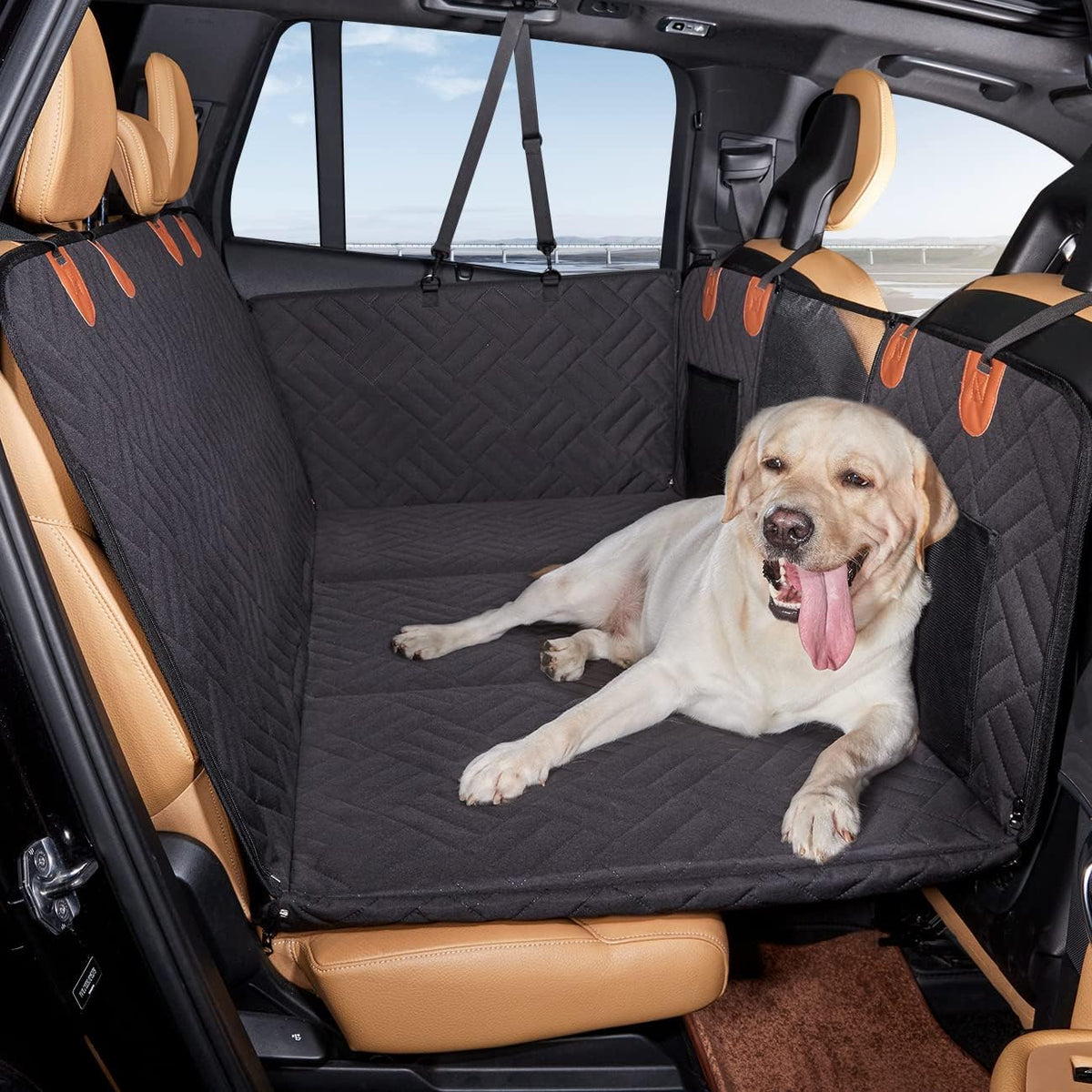 pets : Autostoelhoes Huisdieren - Harde Bodem Bescherming Auto - Oxford in 132x160cm van Pantino