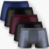 Boxer Heren Bamboe (Verpakking van 10) Zwart/Grijs - Ademend, Hypoallergeen, Comfortabel