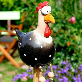 home & garden : Grappige Kip Tuinsteker - Unieke Blikvanger Tuin Decoratie - Metaal in van Pantino